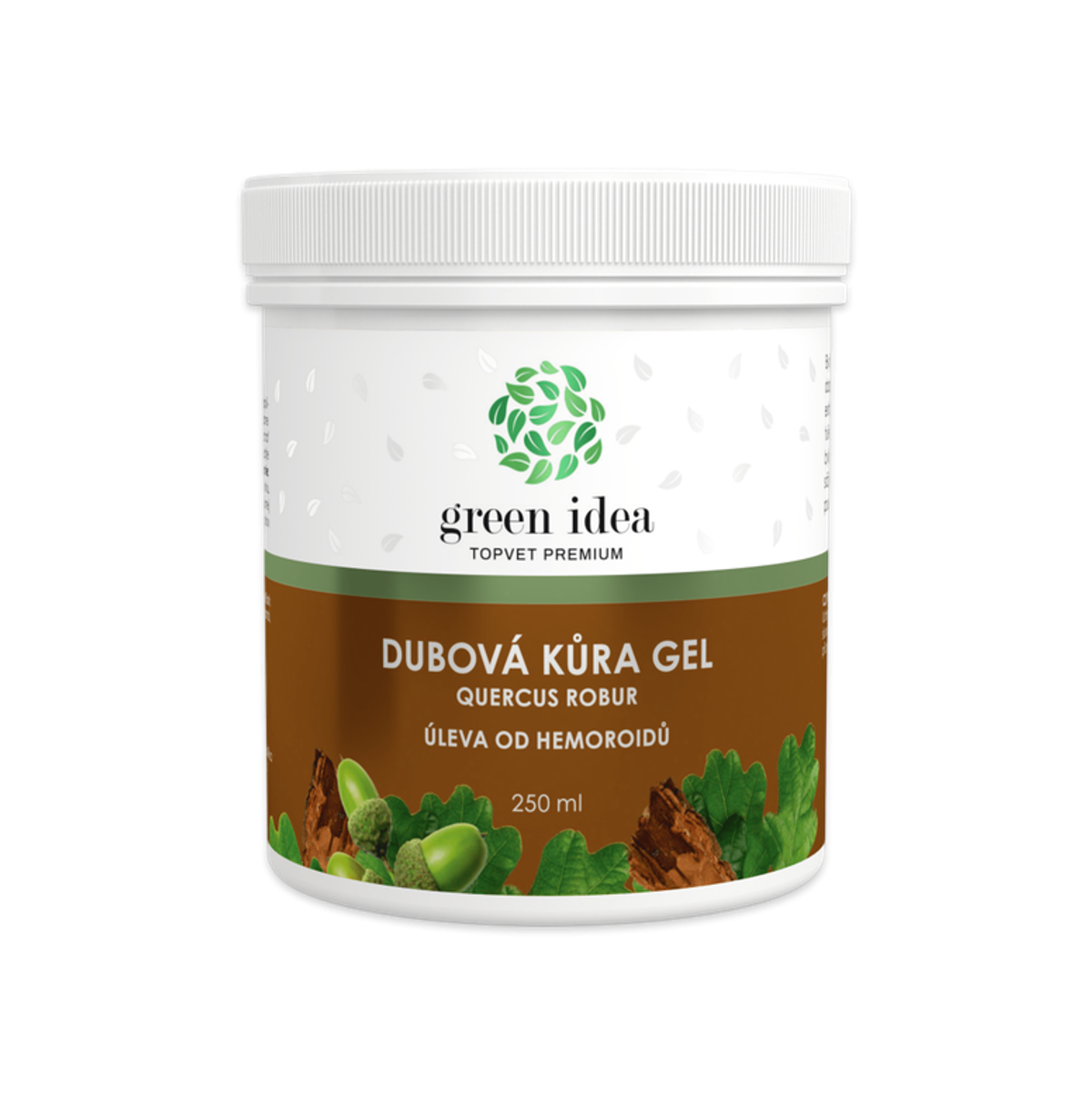 Green idea Dubová kůra gel 250 ml Pro osvěžení pokožky v oblasti hemoroidů