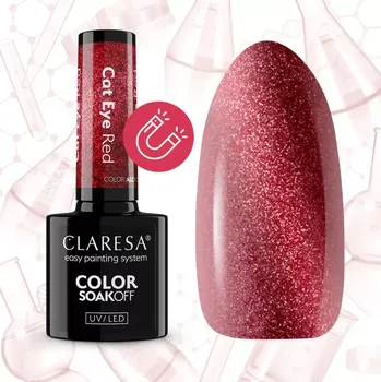 Lak na nehty Gel lak CLARESA® CAT EYE RED, 5g