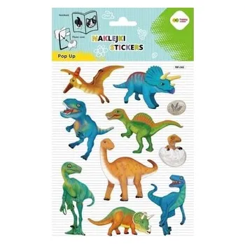Set školních potřeb Naklejki 3D POP UP - Dino World, 146X240 mm, Happy Color