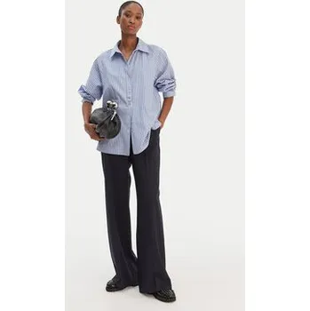 Dámské kalhoty Weekend Max Mara Palazzo kalhoty Visivo 2615131041 Tmavomodrá Relaxed Fit 36