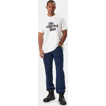 Bavlněné tričko Karl Lagerfeld Jeans B1M17065 bílá 00X, vel. XXL