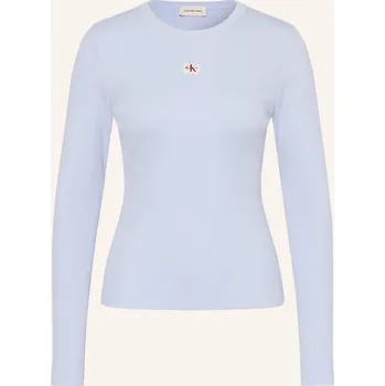 Dámské tričko Calvin Klein Jeans Dlouhé Rukávy, tmavě modrá