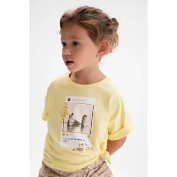 Chlapecké tričko Dětské bavlněné tričko Mayoral 3016.6K.Mini.PPY2 žlutá 10X, vel. 122