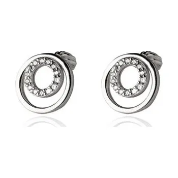 Náušnice ZB83506 Stříbrné náušnice kolečka se zirkony
