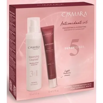 Kosmetická sada Casmara Antioxidační set – Odličovač 3v1 + Hydratační krém pro normální a smíšenou pleť-Casmara-150ml/50ml