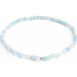 AN506-18 Minerální náramek přírodní Larimar a stříbro AG925