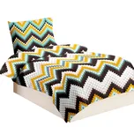 My House Povlečení Mikroplyš CIK CAK, 140 x 200 cm, 70 x 90 cm / žlutá