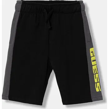 Dětské bavlněné šortky Guess L6RD00.KA6R4.PPY2 černá 99X, vel. 158-166