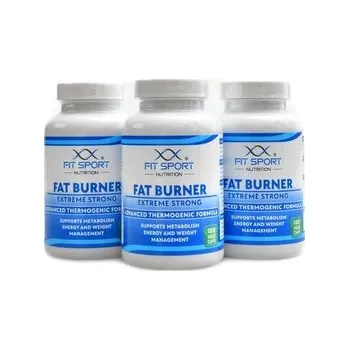 FitSport Nutrition - Fat Burner extreme strong 3 x 120 vege kapslí economy pack