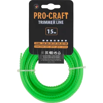 Struna žací (2.7mm) (15m) ozubená PROCRAFT KD-2.7/15
