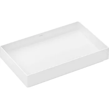 Umyvadlo Hansgrohe Xuniva Evo E - Umyvadlo na desku, 65x40 cm, bez přepadu, bez otvoru pro baterii, matná bílá 60326700