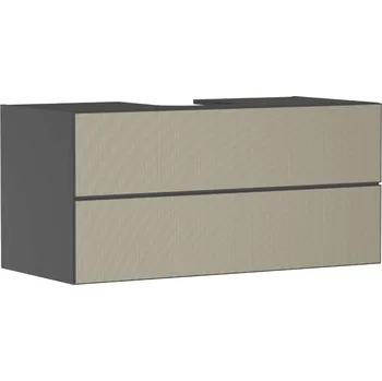 Koupelnový nábytek Hansgrohe Xevolos E - Umyvadlová skříňka 118x56x55 cm, 2 zásuvky, matná šedá/bronz 54195390