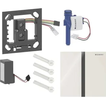 Geberit - Elektronické ovládání splachování pisoárů typ 40, síťové napájení, Bluetooth, sklo/pískově šedá 116.227.JL.1