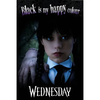 Plakát Plakát Wednesday - Black is my Happy Colour