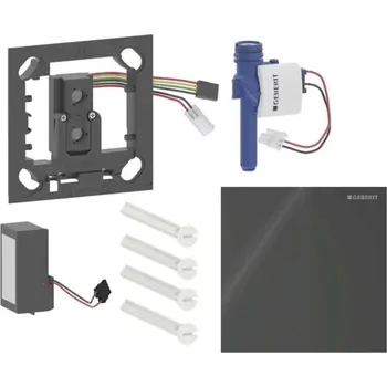 Splachovací tlačítko Geberit - Elektronické ovládání splachování pisoárů typ 40, síťové napájení, Bluetooth, sklo/černá 116.227.SJ.1