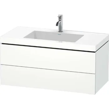Koupelnový nábytek Duravit L-Cube - Skříňka s umyvadlem 50x100x48 cm, 2 zásuvky, bílá mat LC6928O1818