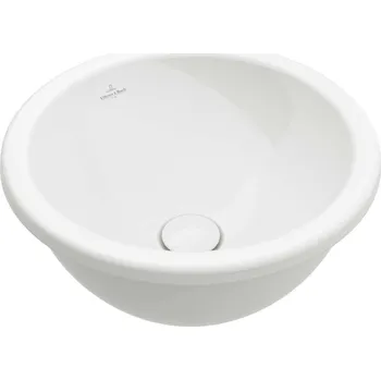 Umyvadlo Villeroy & Boch Loop&Friends - Umyvadlo zápustné, průměr 39 cm, s přepadem, CeramicPlus, alpská bílá 4A5900R1