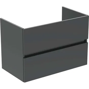 Nábytek Ideal Standard Eurovit+ - Umyvadlová skříňka, 55x80x44 cm, 2 zásuvky, lesklá šedá R0263TI