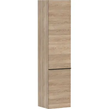 Koupelnový nábytek Hansgrohe Xelu Q - Vysoká skříňka 40x165x35 cm, 2 dvířka, panty vpravo, přírodní dub/matná černá 54141670