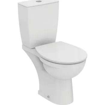 Klozet Ideal Standard Eurovit - WC kombi se sedátkem SoftClose, zadní odpad, bílá W328701
