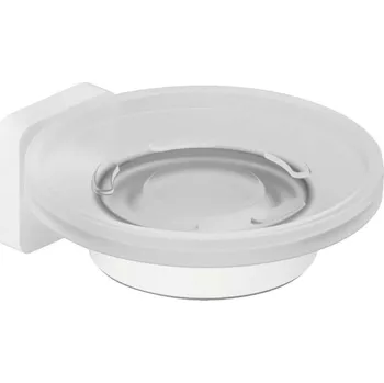 Kludi Vela S - Mýdlenka s držákem, sklo/matná bílá 2598553