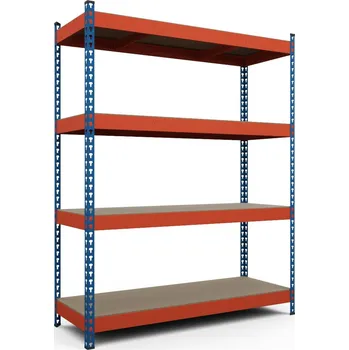 Dílenský regál Kovový regál série TITAN 180x180x70 4 police nosnost 1200 kg