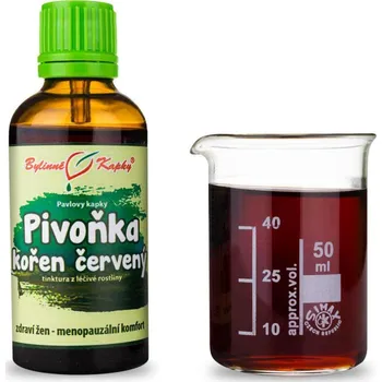 Doplněk stravy Bylinné kapky s.r.o. Pivoňka kořen červený - tinktura 50 ml - Bylinné kapky