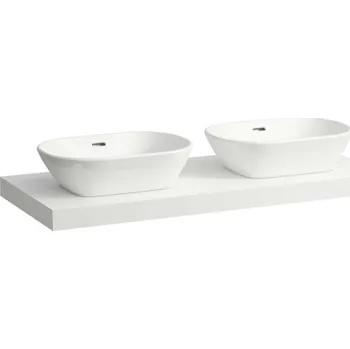 Koupelnový nábytek Laufen Lani - Deska pod umyvadlo, 118 cm, výřez L/P, matná bílá H4046741122601