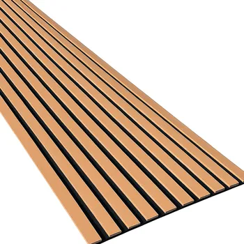 Obklad 3D dřevěné lamely na zeď na filci 255 x 46 cm, Dub Latte