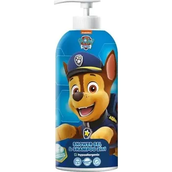 Sprchový gel Paw Patrol, Chase sprchový gel a šampon 2v1 Bubble gum 1000ml