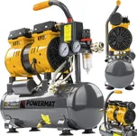 Powermat Bezolejový tichý kompresor 6 l | 150 l/min | 8 bar | 230 V | 59 dB | separátor kondenzátu