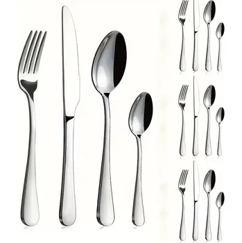 Příbor Sada příborů z nerezové oceli pro 4 osoby 16 ks