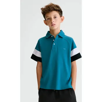 Dětské polo tričko Mayoral 6165.7D.Junior.PPY2 tyrkysová 67X, vel. 160