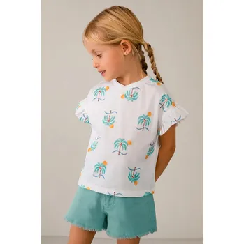 Chlapecké tričko Dětské bavlněné tričko Mayoral 3018.6N.Mini.PPY2 bílá 00A, vel. 92