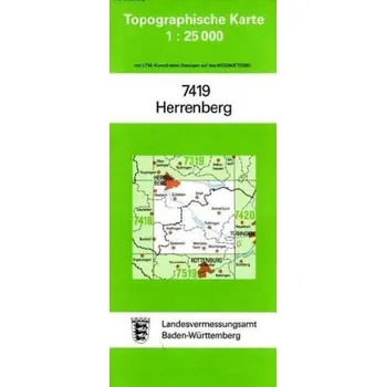 Topographische Karte Baden-Württemberg Herrenberg