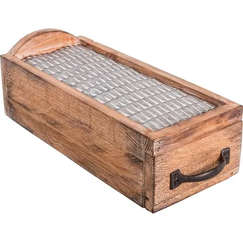 Struhadlo Antic Line Dřevěné struhadlo na mýdlo se zásobníkem