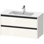 Duravit Ketho.2 - Umyvadlová skříňka 55x101x48 cm, 2 zásuvky, lesklá bílá K25264022220000