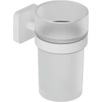 Držák na kartáček Kludi Vela S - Držák kartáčků a pasty, sklo/matná bílá 2597553