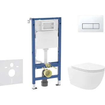 Geberit Duofix - Set předstěnové instalace, klozetu Oudee Vortex a sedátka softclose, tlačítko Delta50, alpská bílá SANI11CA3192B