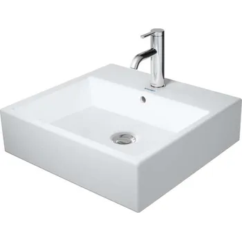 Duravit Vero Air - Umyvadlo 50x47 cm, s přepadem, otvor pro baterii, WonderGliss, bílá 23505000001