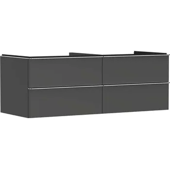 Koupelnový nábytek Hansgrohe Xelu Q - Umyvadlová skříňka, 50x136x55 cm, 4 zásuvky, matná šedá/chrom 54087000