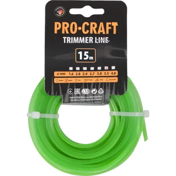 Struna žací (3.5mm) (15m) čtverec PROCRAFT KV-3.5/15