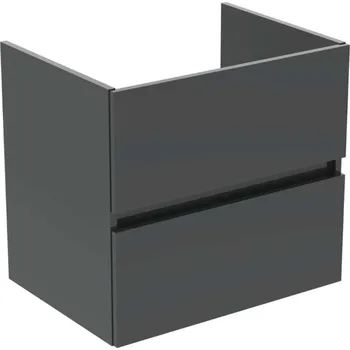 Nábytek Ideal Standard Eurovit+ - Umyvadlová skříňka, 55x60x44 cm, 2 zásuvky, lesklá šedá R0259TI