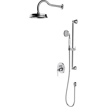 Sprchový set OMNIRES Armance - Sprchový set s baterií pod omítku, s tělesem, průměr 22,5 cm, chrom SYSAM20CR