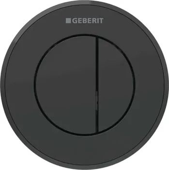 Splachovací tlačítko Geberit Splachovací systémy - Oddálené ovládání splachování typ 10, 2-činné, pro nádržku pod omítku 8 cm, easy to clean, matná černá 116.056.16.1