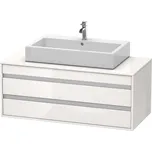 Duravit Ketho - Umyvadlová skříňka 50x120x55 cm, 2 zásuvky, lesklá bílá KT665602222