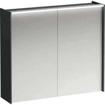Nábytek Laufen Lani - Zrcadlová skříňka s LED osvětlením, 71x82x21 cm, 2 dvířka, šedá H4037621122661