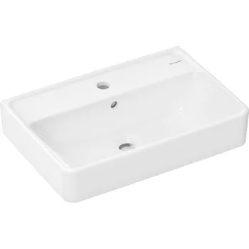 Umyvadlo Hansgrohe Xanuia Q - Umyvadlo 55x37 cm, s přepadem, otvor pro baterii, bílá 60209450