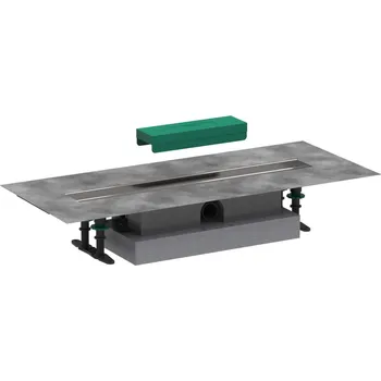 Odvodňovací žlab Hansgrohe uBox universal - Set pro plochou instalaci lineárního sprchového žlabu 60 cm, nerez 56016180