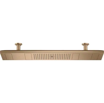 Sprchová hlavice Axor ShowerSolutions - Hlavová sprcha, 120x30 cm, 4 proudy, LED osvětlení, kartáčovaný bronz 12427140